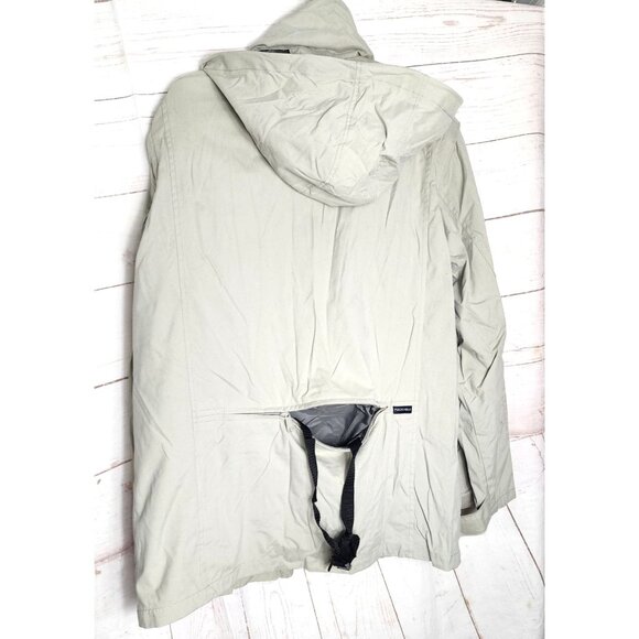 Columbia Sportswear Beige Safari Utility Jacket Multi-Pocket Pop-Out Hood - Picture 5 of 16
